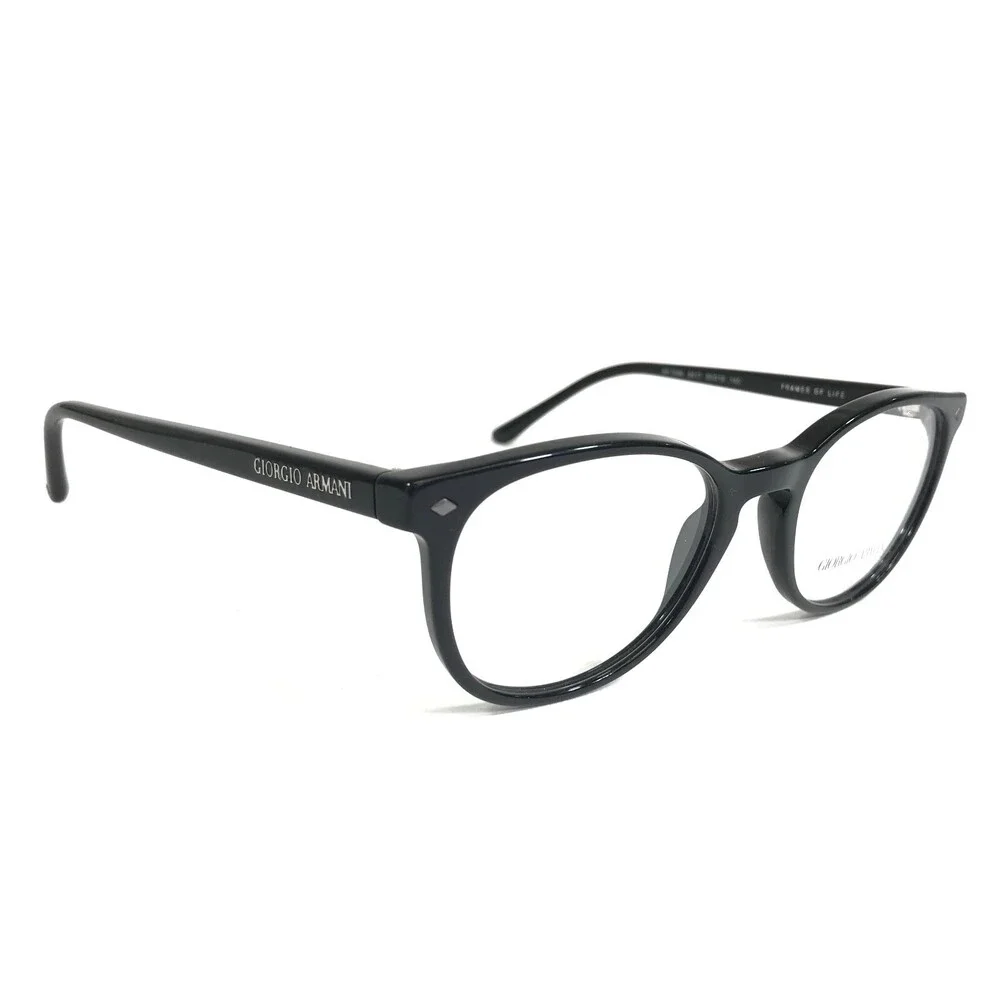 Giorgio Armani Eyeglasses Frames AR7096 5017 Black Round Full Rim 50-19-140
